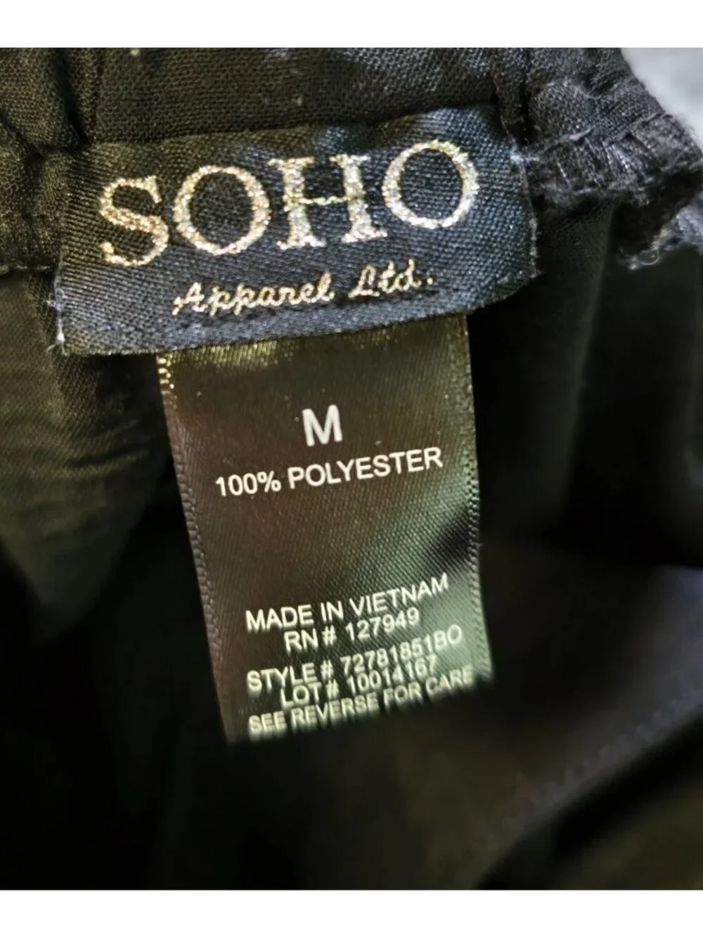 Sono Womens M Linen Pants Black Wide Leg Pull-On Elastic Drawstring Edgy Chic